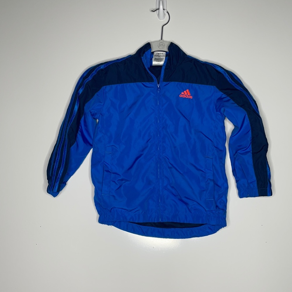 Adidas Boys Zip Up Jacket Blue sz 5